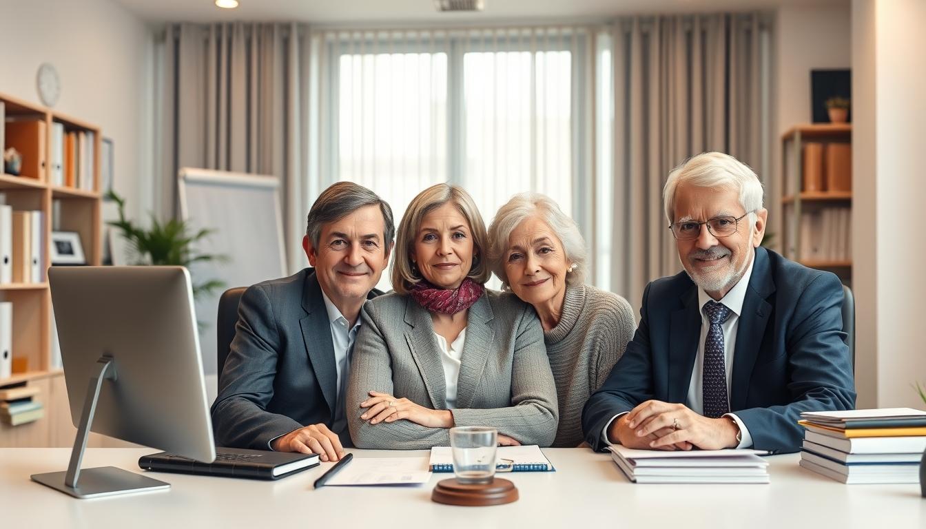 Family elder care planning discussion